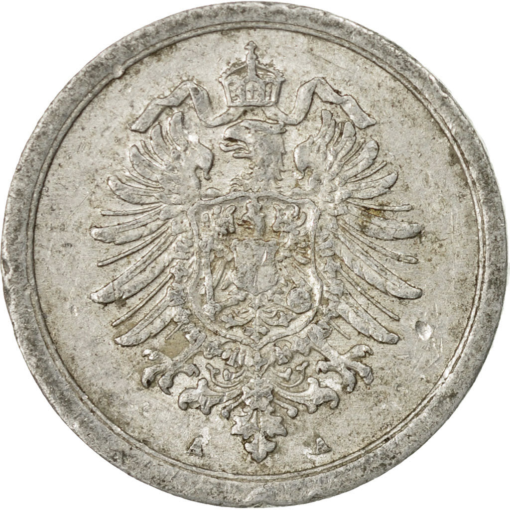 Coin, GERMANY - EMPIRE, Wilhelm II, Pfennig, 1917, Berlin, VF(20-25), Aluminum
