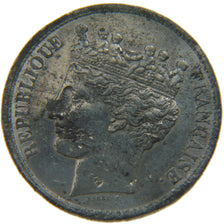 FRANCE, 10 Centimes, 1848, EF(40-45), Pewter, Gadoury #218, 8.00