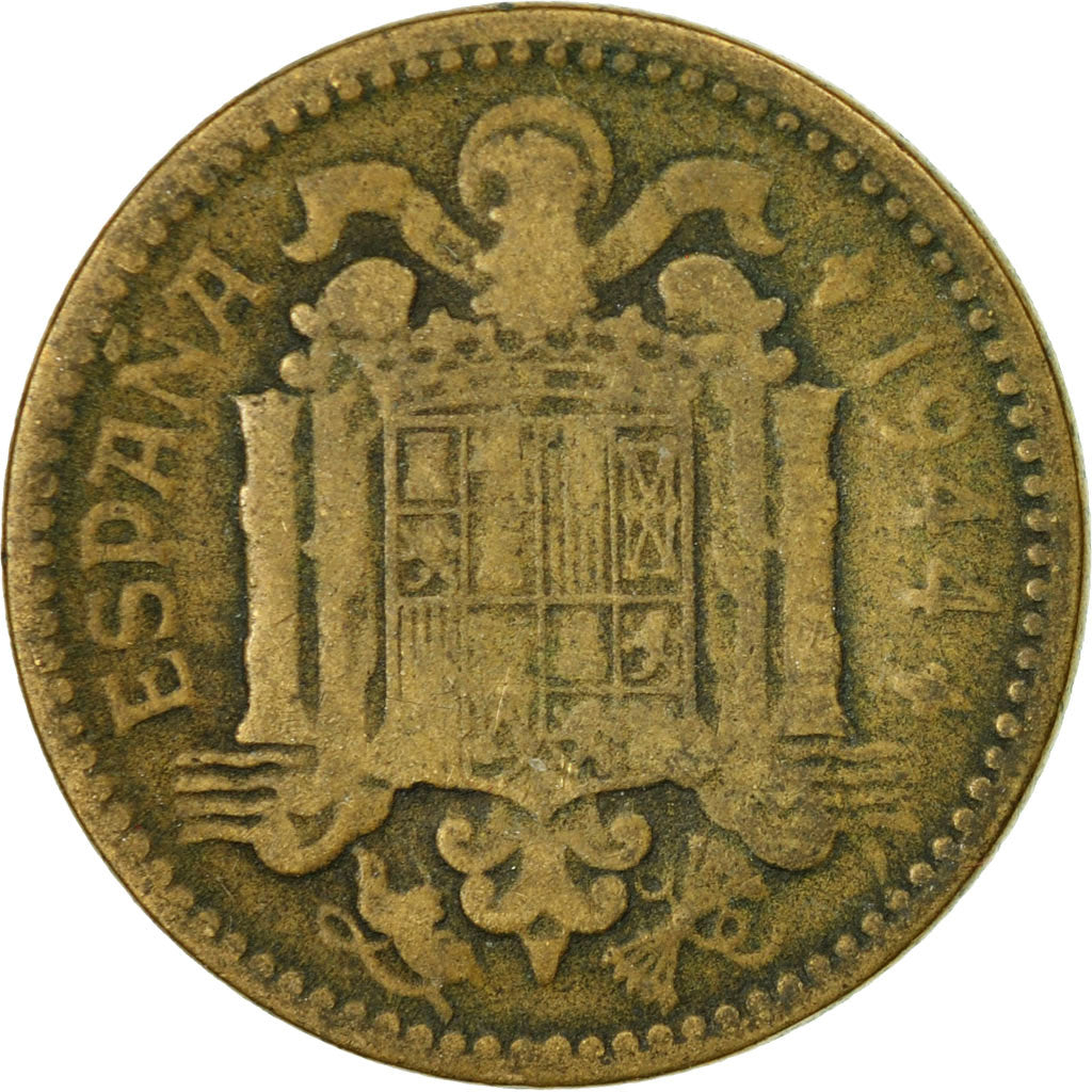 Coin, Spain, Peseta, 1944, VF(20-25), Aluminum-Bronze, KM:767