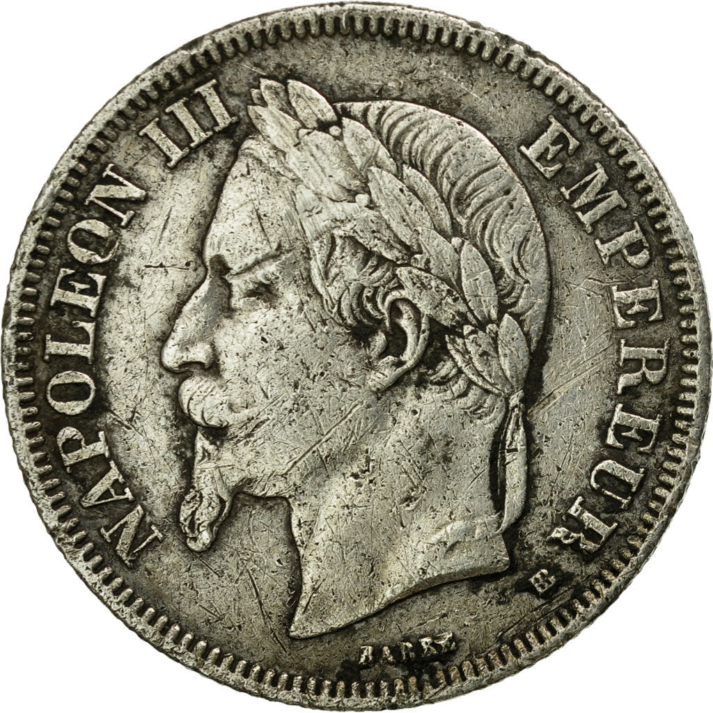 Coin, France, Napoleon III, Napoléon III, 2 Francs, 1867, Strasbourg