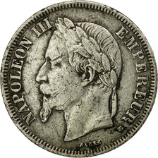 Coin, France, Napoleon III, Napoléon III, 2 Francs, 1867, Strasbourg
