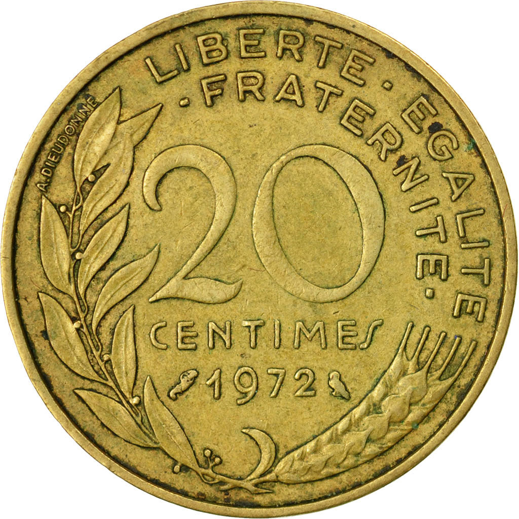 Coin, France, Marianne, 20 Centimes, 1972, Paris, VF(30-35), Aluminum-Bronze