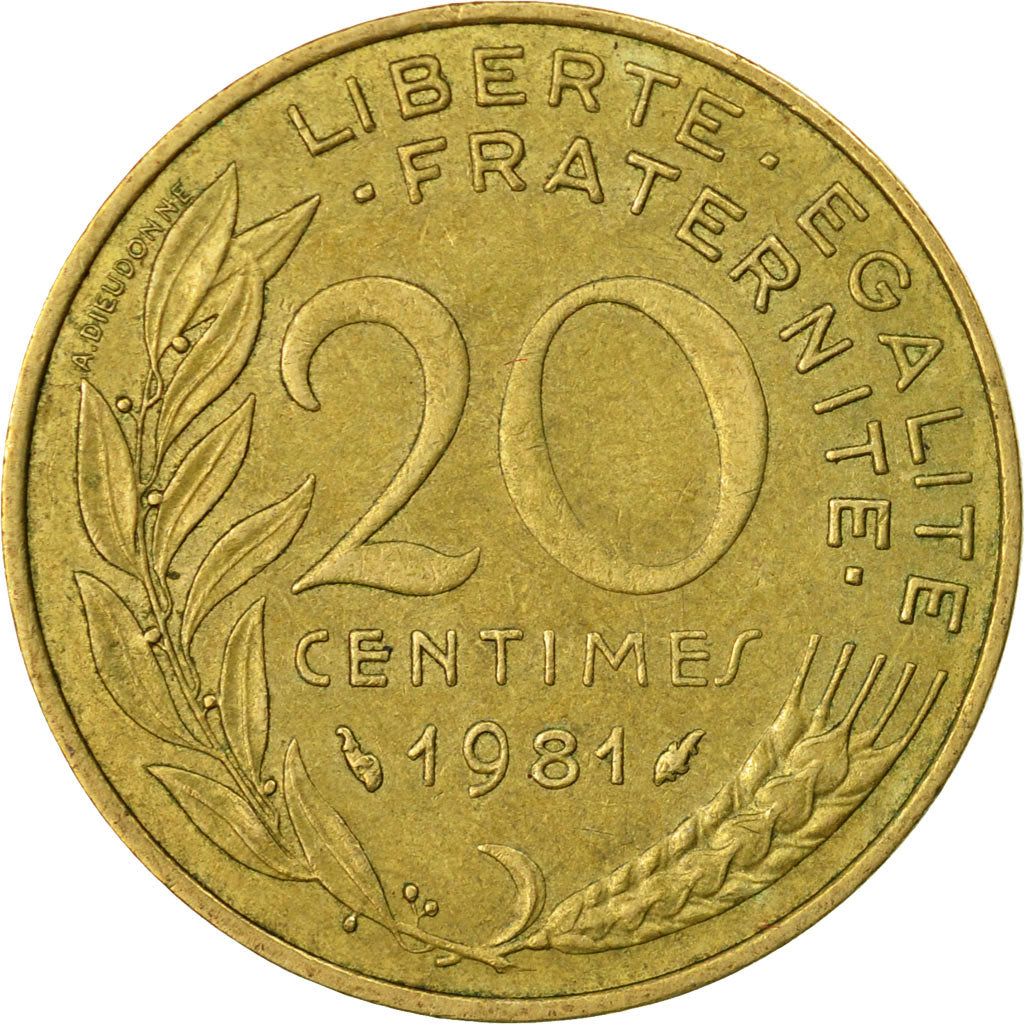 Monnaie, France, Marianne, 20 Centimes, 1981, Paris, TB+, Aluminum-Bronze
