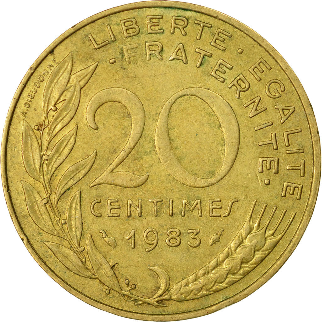 Coin, France, Marianne, 20 Centimes, 1983, Paris, VF(30-35), Aluminum-Bronze