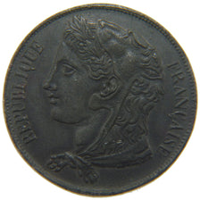 France, 10 Centimes, 2ème Concours de Gayrard, 1848, Paris, Pattern, Tin
