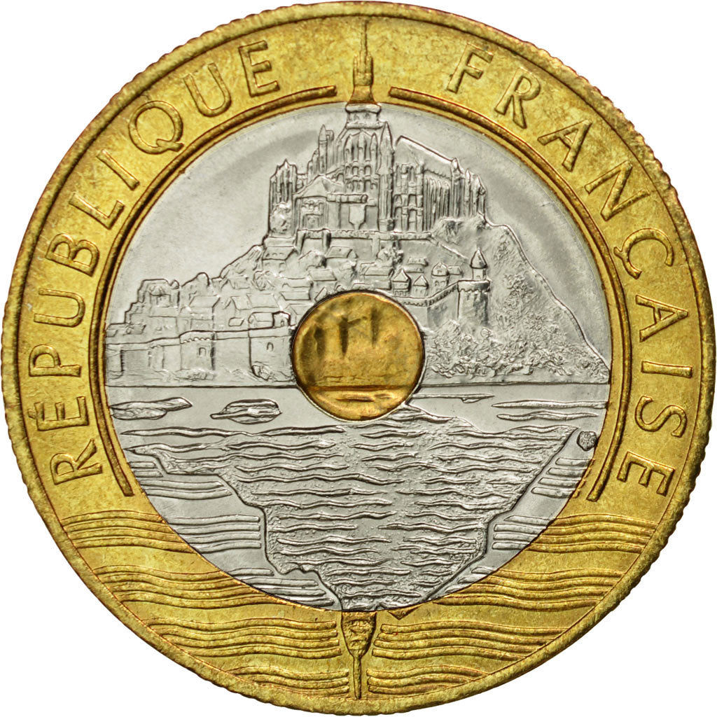 Coin, France, Mont Saint Michel, 20 Francs, 1994, Paris, EF(40-45)