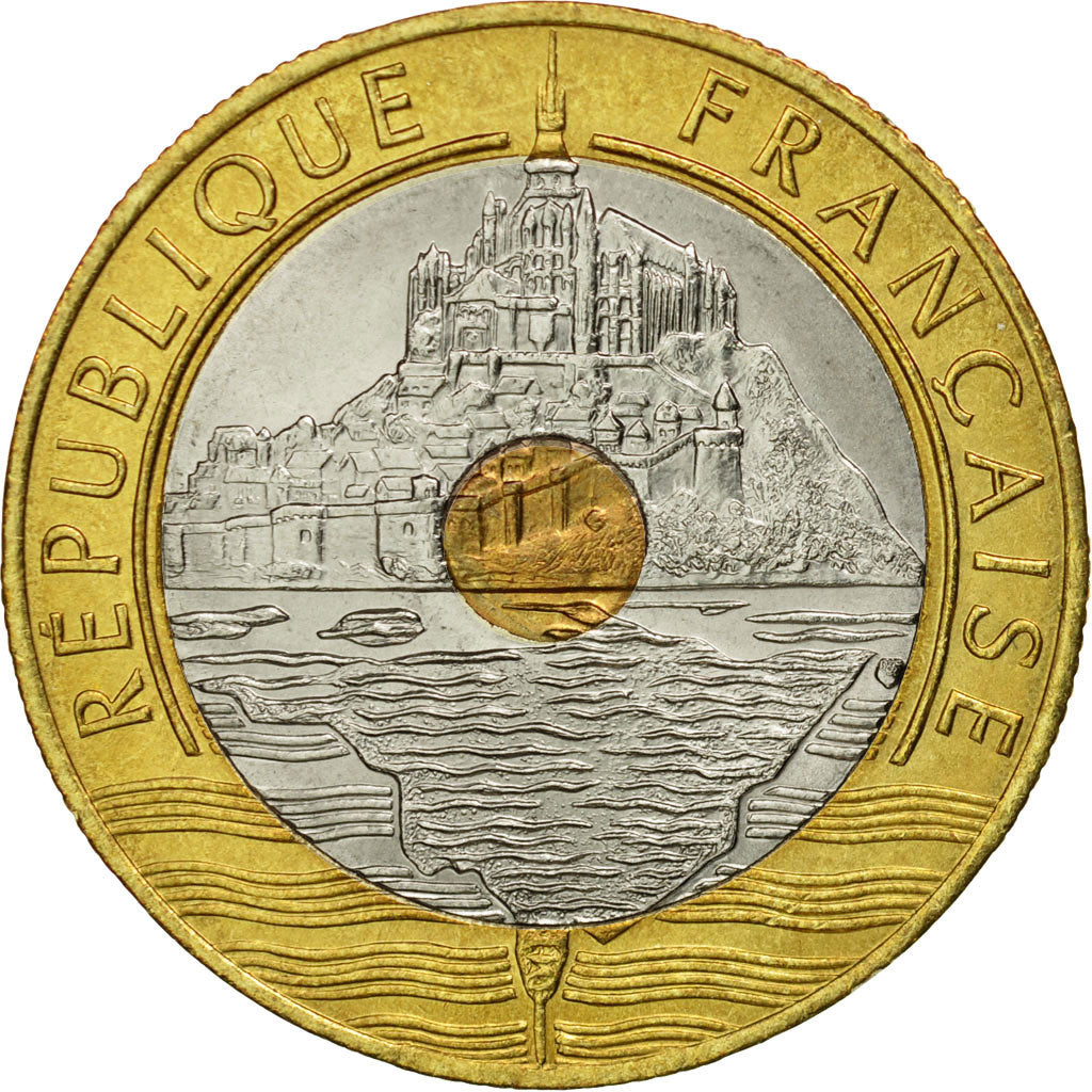 Coin, France, Mont Saint Michel, 20 Francs, 1994, Paris, EF(40-45)