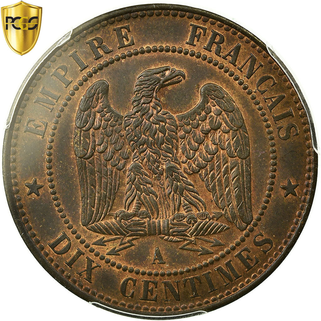 Monnaie, France, Napoleon III, Napoléon III, 10 Centimes, 1852, Paris, PCGS