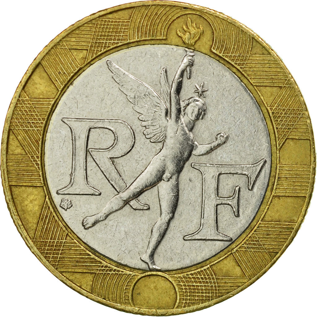 Moneta, Francia, Génie, 10 Francs, 1992, Paris, BB, Bi-metallico, KM:964.1, Le