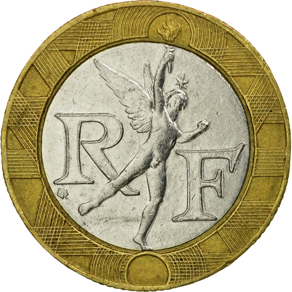 Coin, France, Génie, 10 Francs, 1991, Paris, EF(40-45), Bi-Metallic, KM:964.1