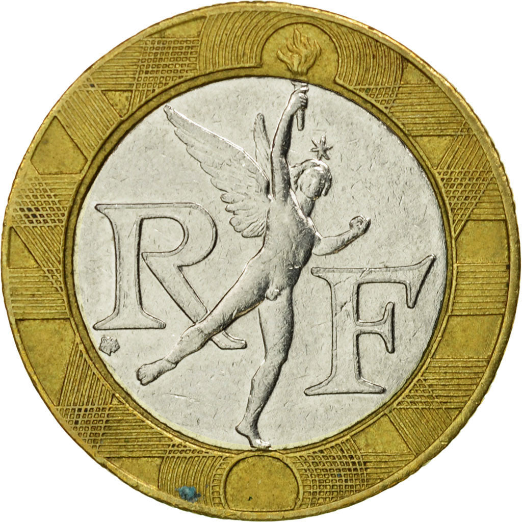 Munten, Frankrijk, Génie, 10 Francs, 1991, Paris, FR+, Bi-Metallic, KM:964.1