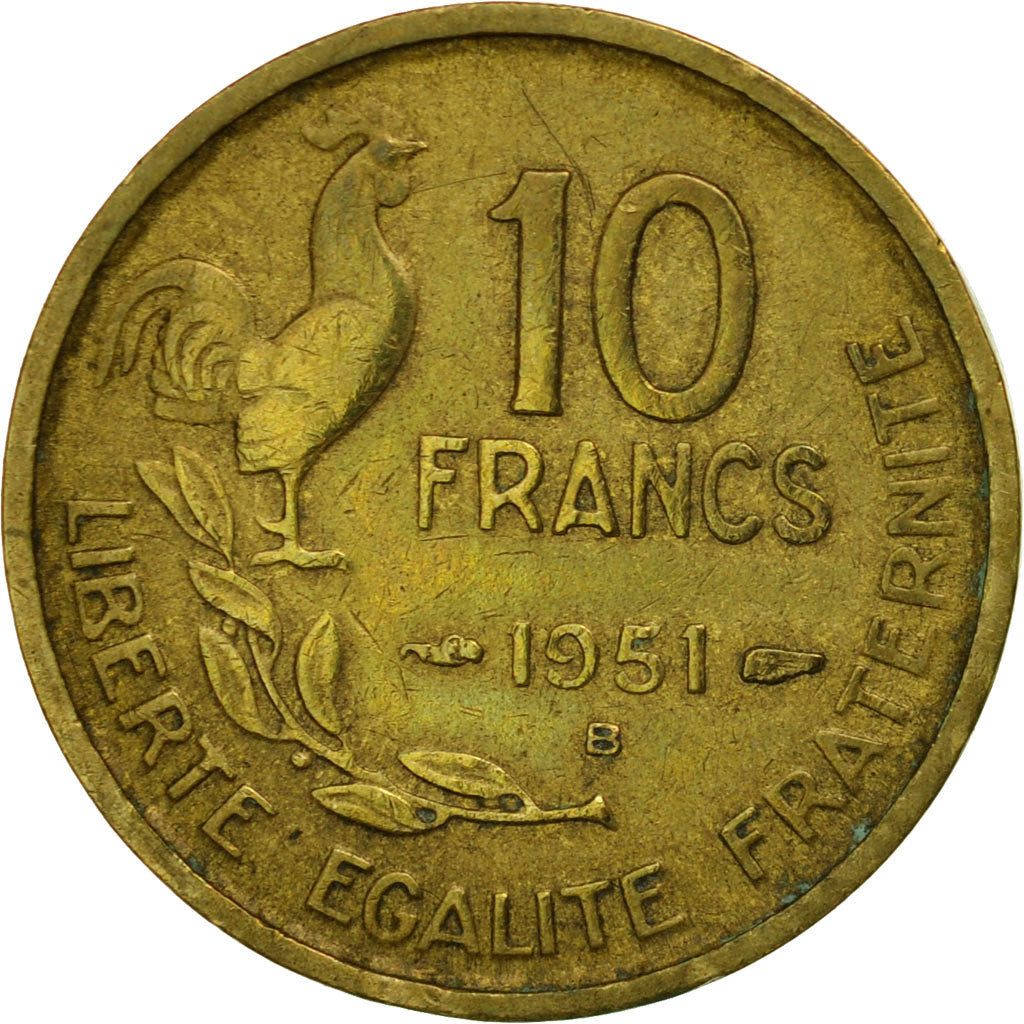 Monnaie, France, Guiraud, 10 Francs, 1951, Beaumont - Le Roger, TTB
