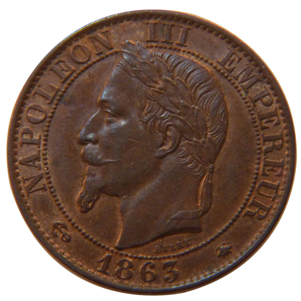 Monnaie, France, Napoleon III, Napoléon III, 5 Centimes, 1863, Paris, SUP+