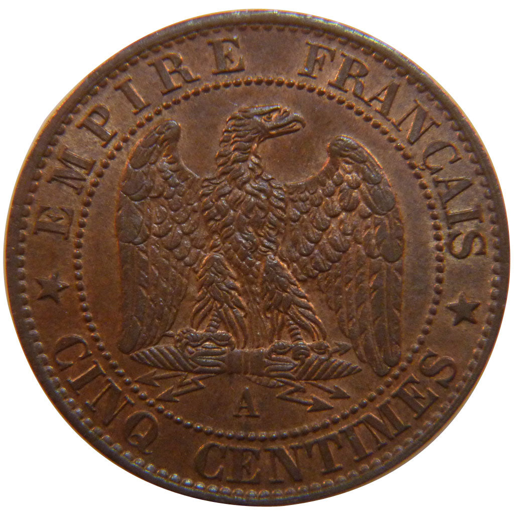 Monnaie, France, Napoleon III, Napoléon III, 5 Centimes, 1863, Paris, SUP+