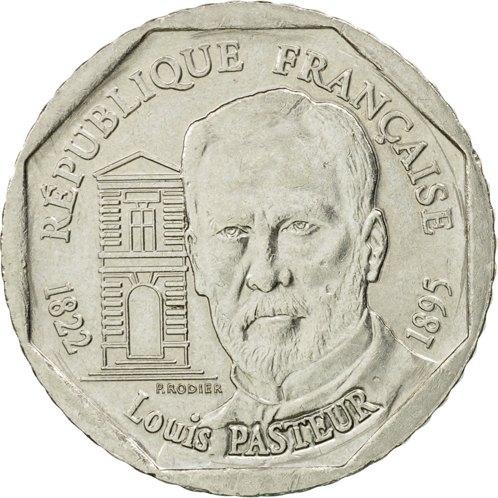 Coin, France, Pasteur, 2 Francs, 1995, Paris, EF(40-45), Nickel, KM:1119, Le