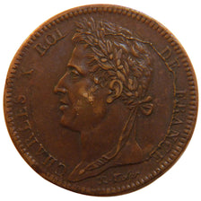 Monnaie, Colonies françaises, Charles X, 10 Centimes, 1827, La Rochelle, TTB+
