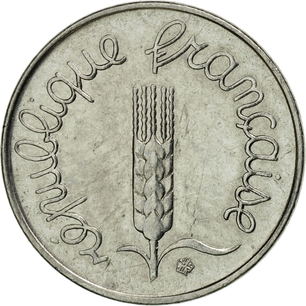 Moneta, Francja, Épi, Centime, 1976, Paris, AU(55-58), Stal nierdzewna, KM:928