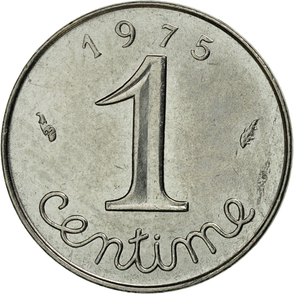 Coin, France, Épi, Centime, 1975, Paris, MS(63), Stainless Steel, KM:928, Le
