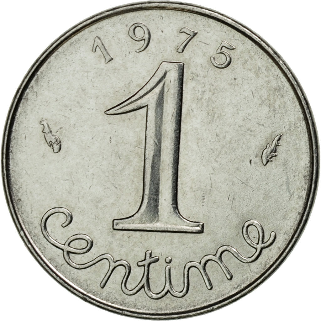 Münze, Frankreich, Épi, Centime, 1975, Paris, VZ, Stainless Steel, KM:928, Le