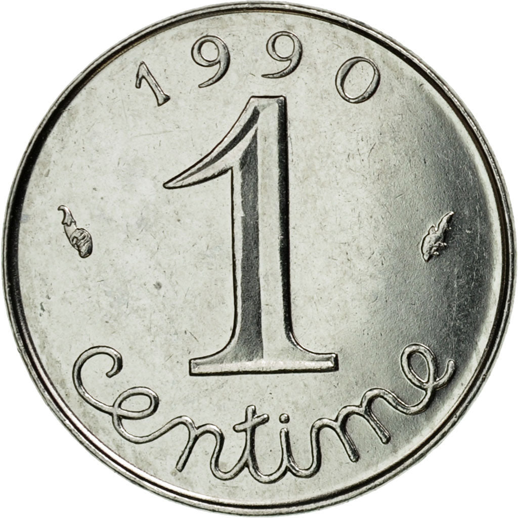 Moneta, Francia, Épi, Centime, 1990, Paris, SPL, Acciaio inossidabile, KM:928