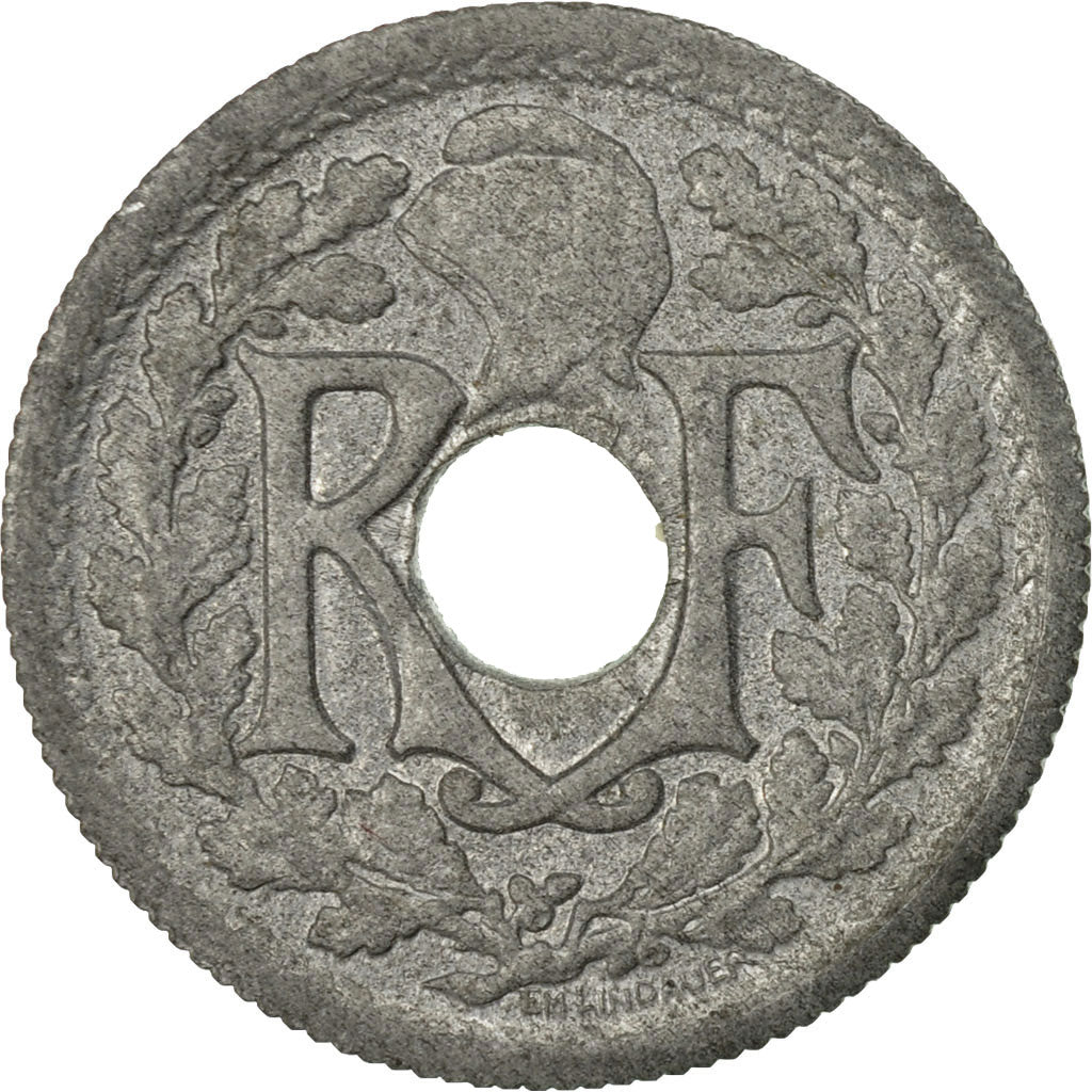 Munten, Frankrijk, Lindauer, 10 Centimes, 1945, Paris, FR+, Zinc, KM:906.1, Le