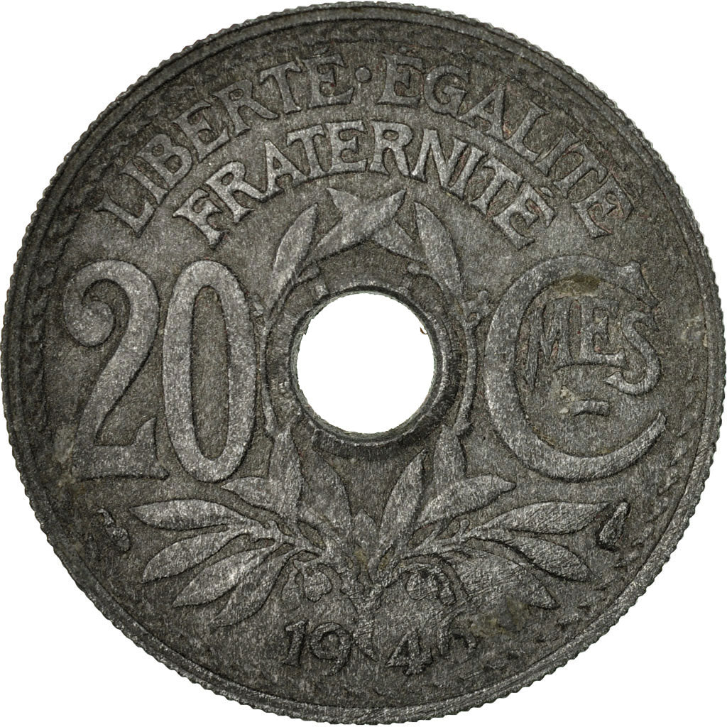 Coin, France, Lindauer, 20 Centimes, 1946, Paris, VF(20-25), Zinc, KM:907.1, Le
