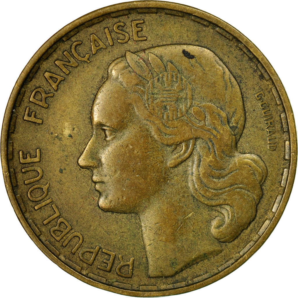 Coin, France, Guiraud, 50 Francs, 1954, Beaumont - Le Roger, VF(20-25)