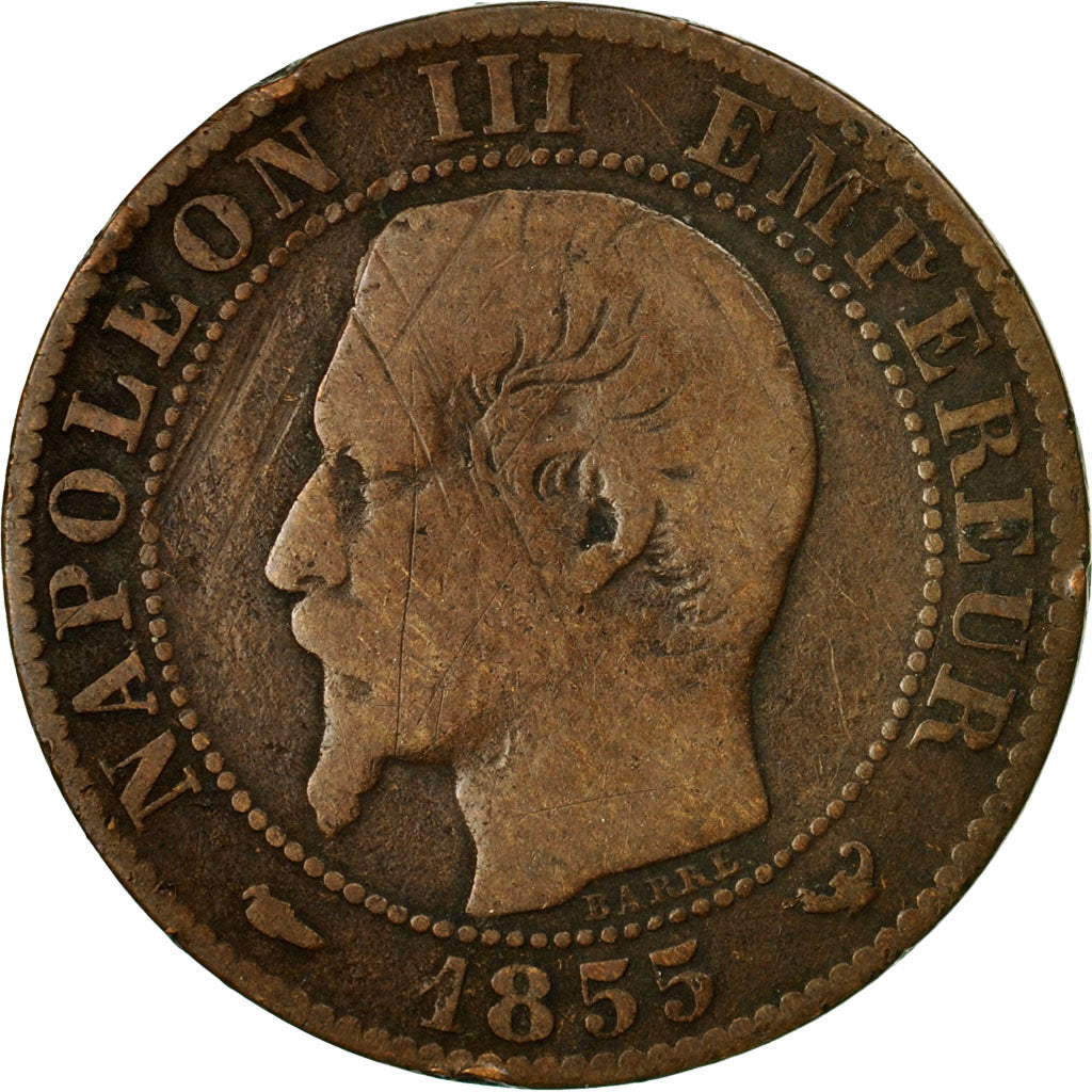 Munten, Frankrijk, Napoleon III, Napoléon III, 5 Centimes, 1855, Lille, FR