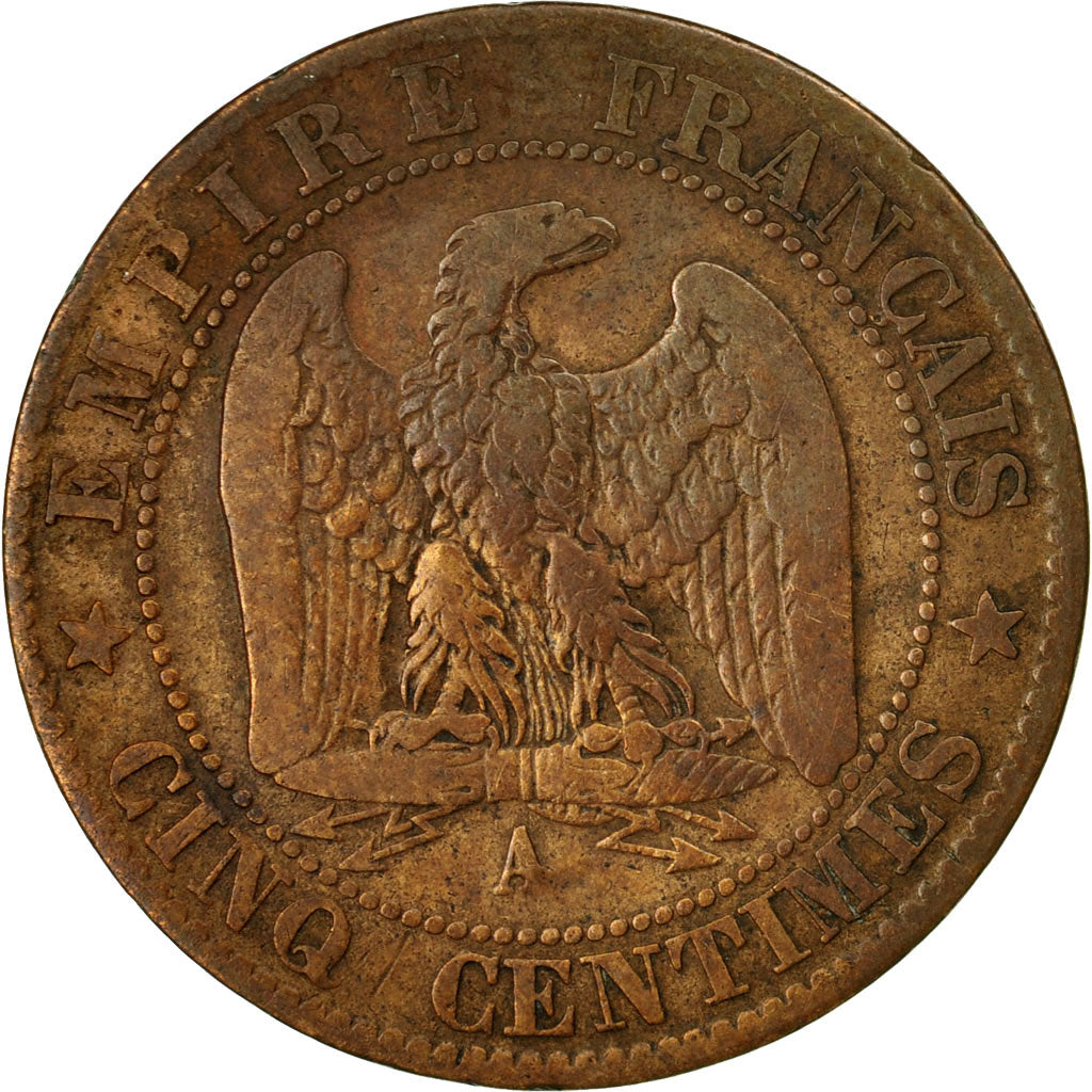 Munten, Frankrijk, Napoleon III, Napoléon III, 5 Centimes, 1862, Paris, FR+