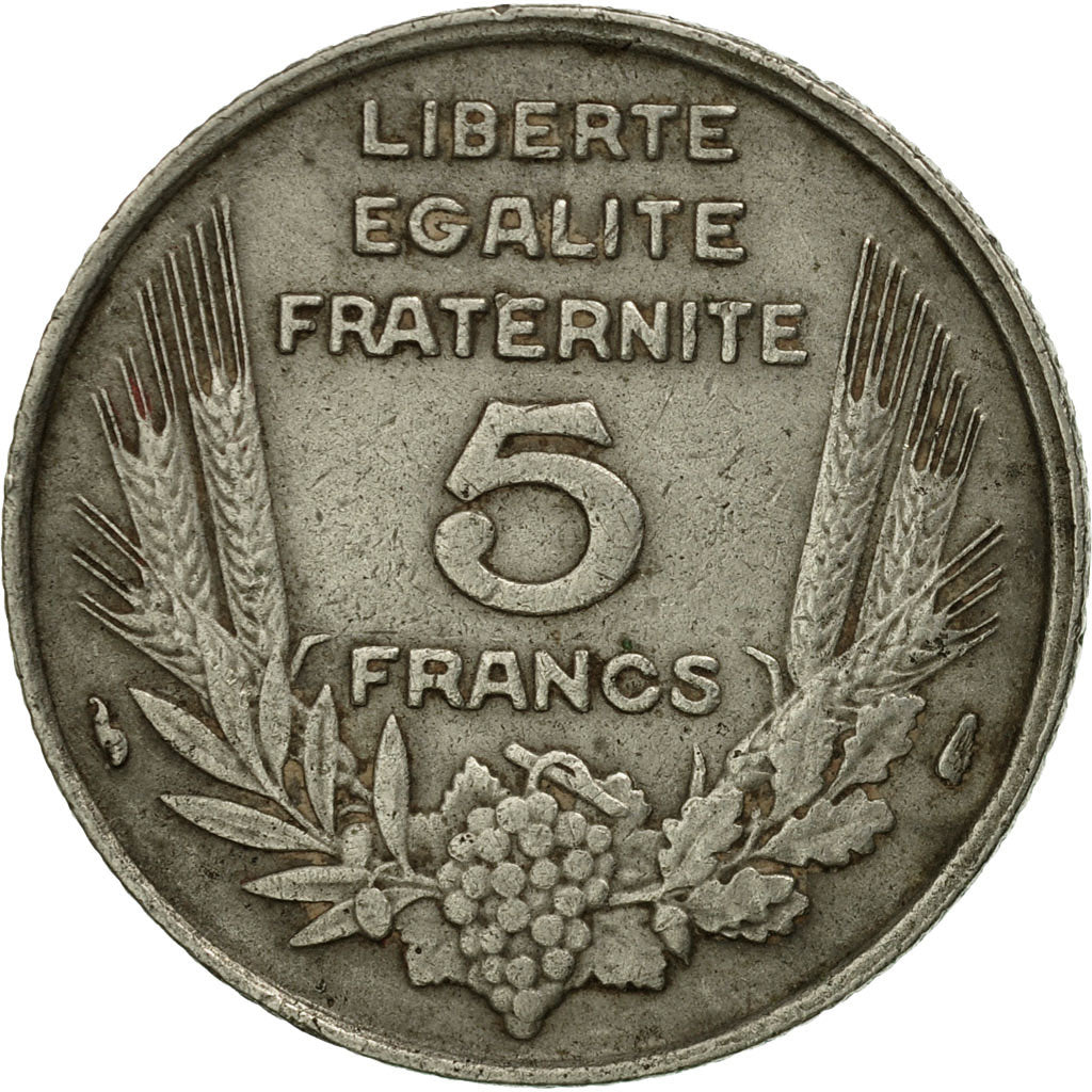 Coin, France, Bazor, 5 Francs, 1933, Paris, VF(30-35), Nickel, KM:887