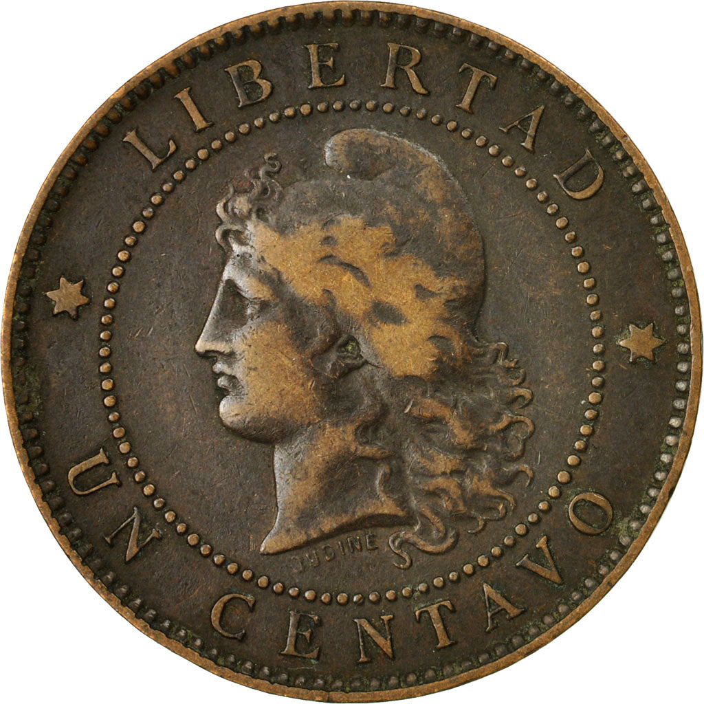 Moneta, Argentina, Centavo, 1889, BB, Bronzo, KM:32