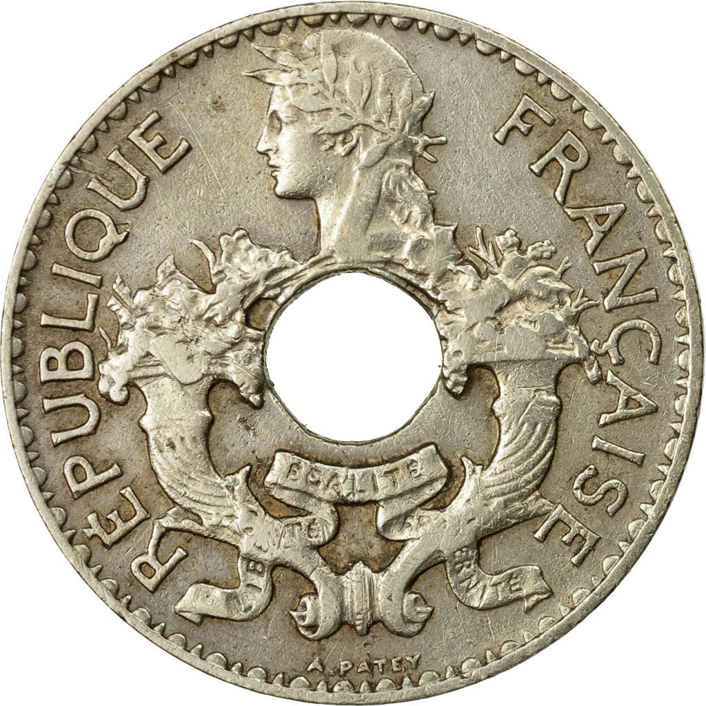 Coin, FRENCH INDO-CHINA, 5 Cents, 1938, Paris, EF(40-45), Nickel-brass, KM:18.1a