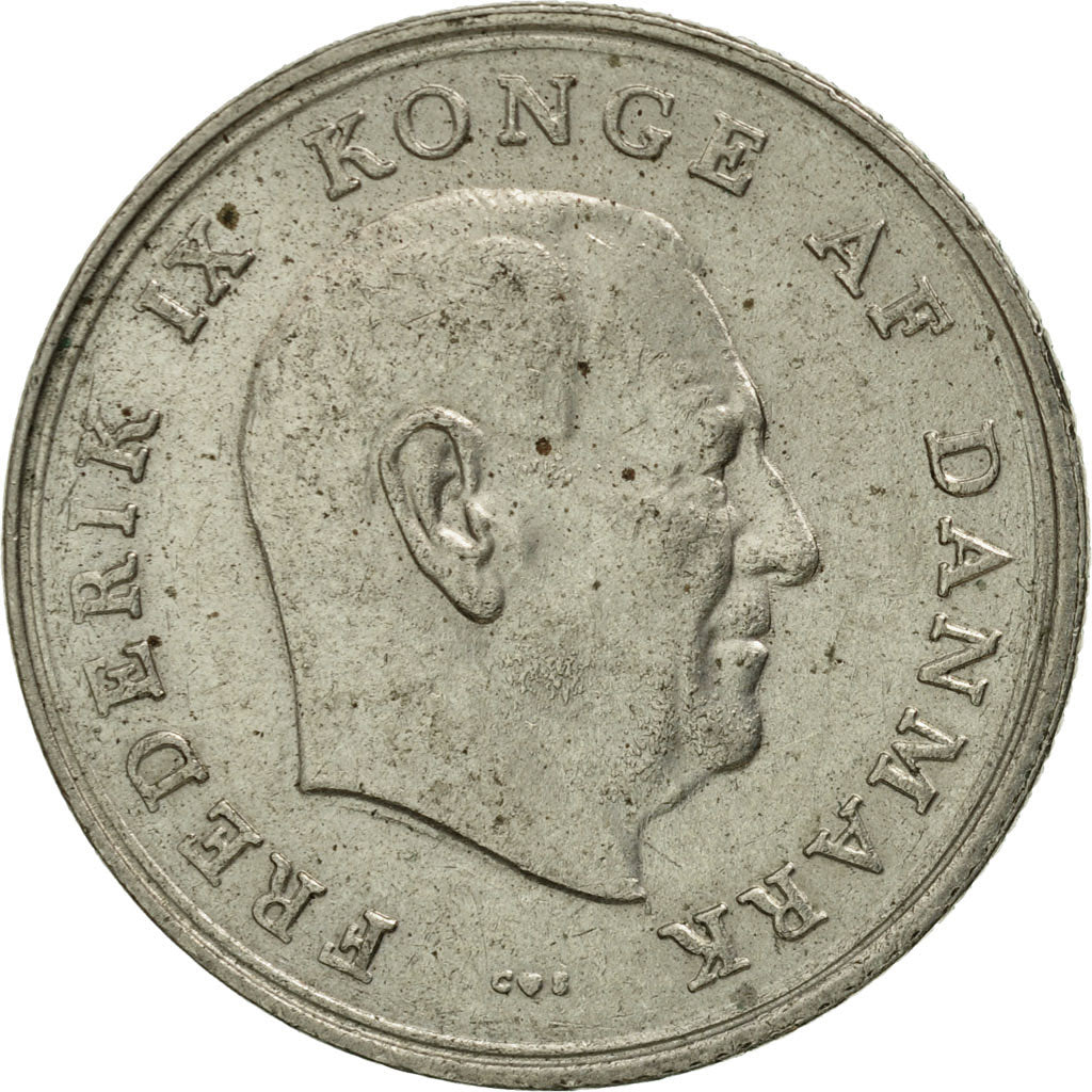 Munten, Denemarken, Frederik IX, Krone, 1963, Copenhagen, ZG+, Copper-nickel