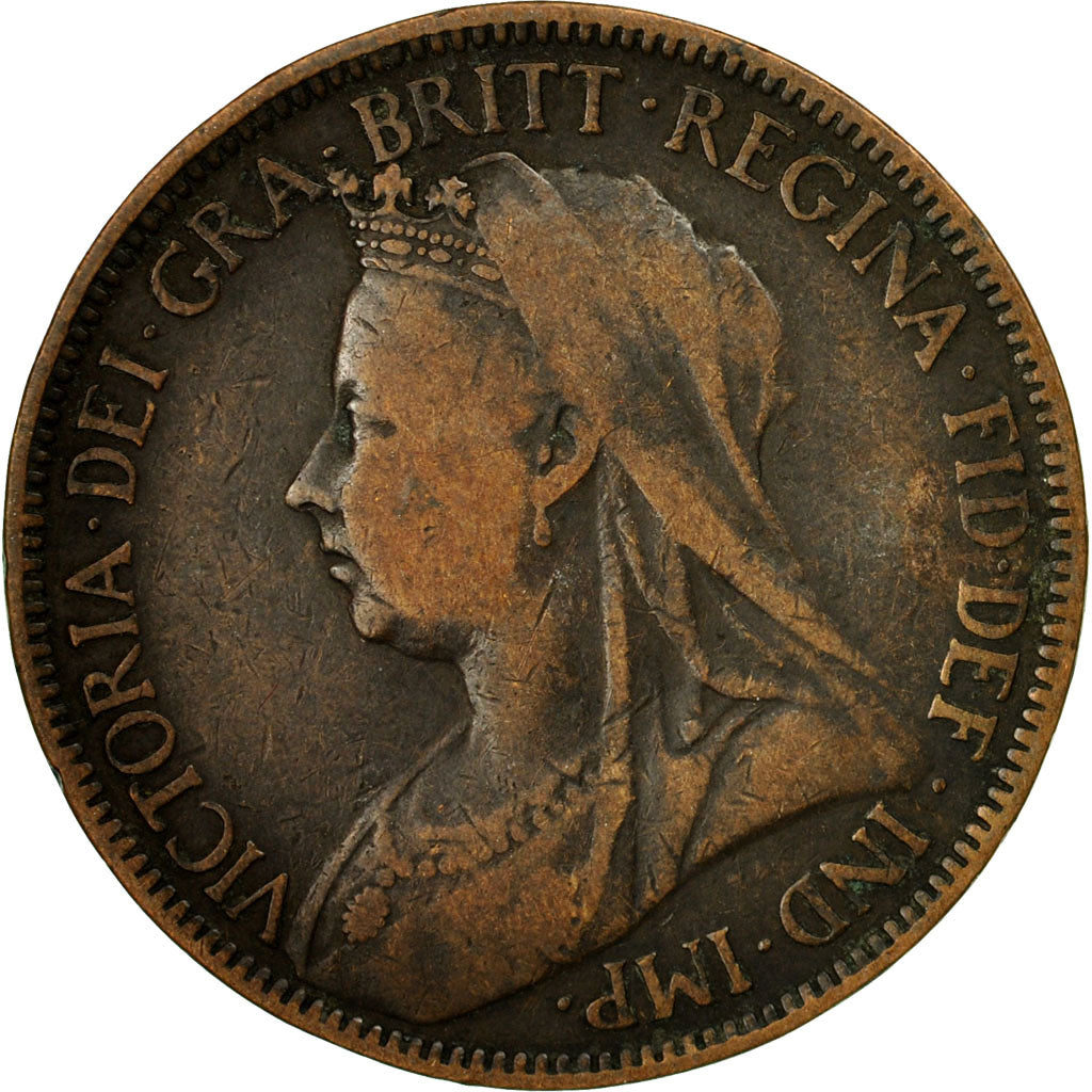 Coin, Great Britain, Victoria, 1/2 Penny, 1899, EF(40-45), Bronze, KM:789