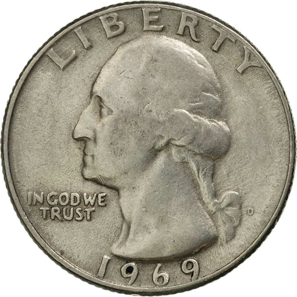 Moneda, Estados Unidos, Washington Quarter, Quarter, 1969, U.S. Mint, Denver