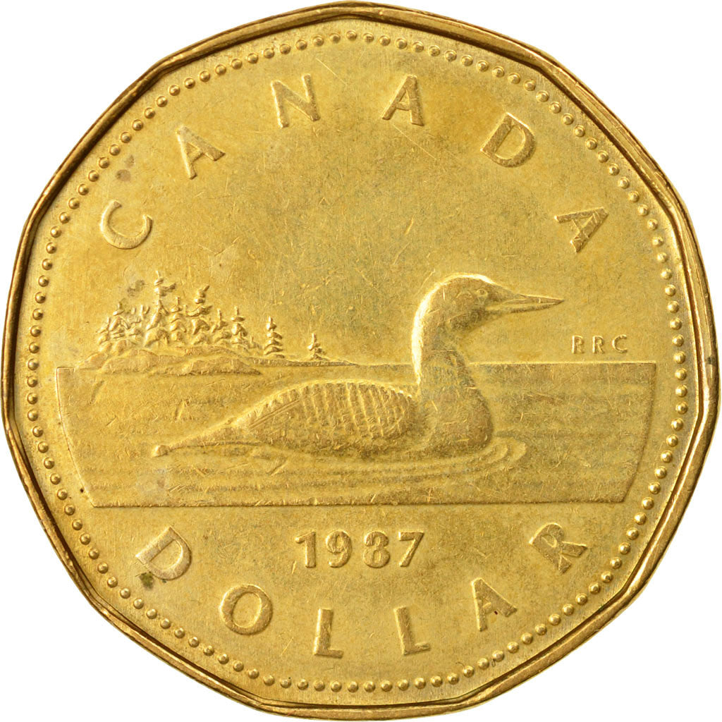Coin, Canada, Elizabeth II, Dollar, 1987, Royal Canadian Mint, Ottawa