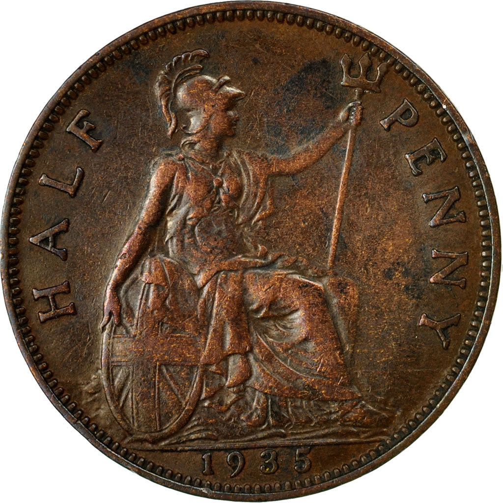 Coin, Great Britain, George V, Penny, 1935, EF(40-45), Bronze, KM:838