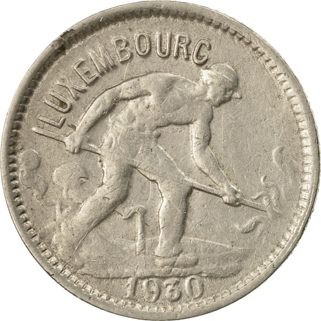Coin, Luxembourg, Charlotte, 50 Centimes, 1930, EF(40-45), Nickel, KM:43