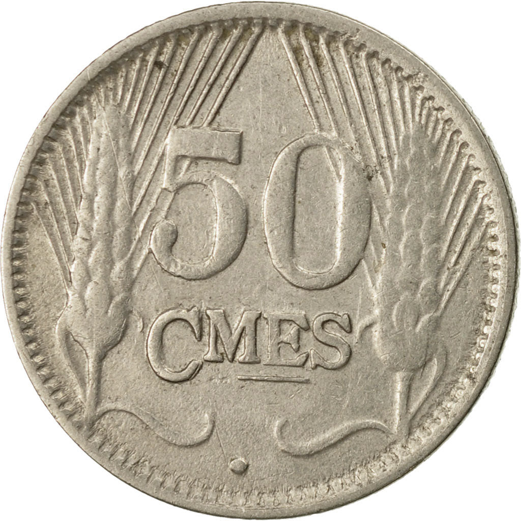 Coin, Luxembourg, Charlotte, 50 Centimes, 1930, EF(40-45), Nickel, KM:43