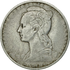 Coin, French Somaliland, 5 Francs, 1948, Paris, VF(30-35), Aluminum, KM:6