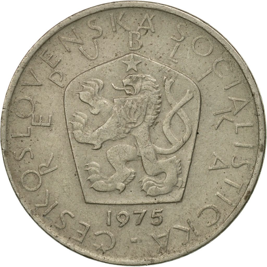 Coin, Czechoslovakia, 5 Korun, 1975, VF(20-25), Copper-nickel, KM:60