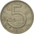 Moneta, Czechosłowacja, 5 Korun, 1975, VF(20-25), Miedź-Nikiel, KM:60