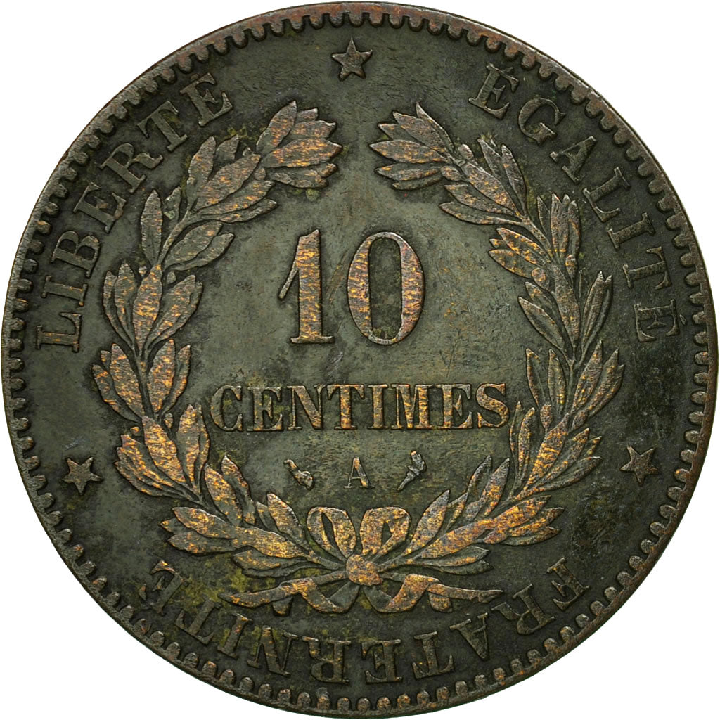 Monnaie, France, Cérès, 10 Centimes, 1897, Paris, TB+, Bronze, KM:815.1