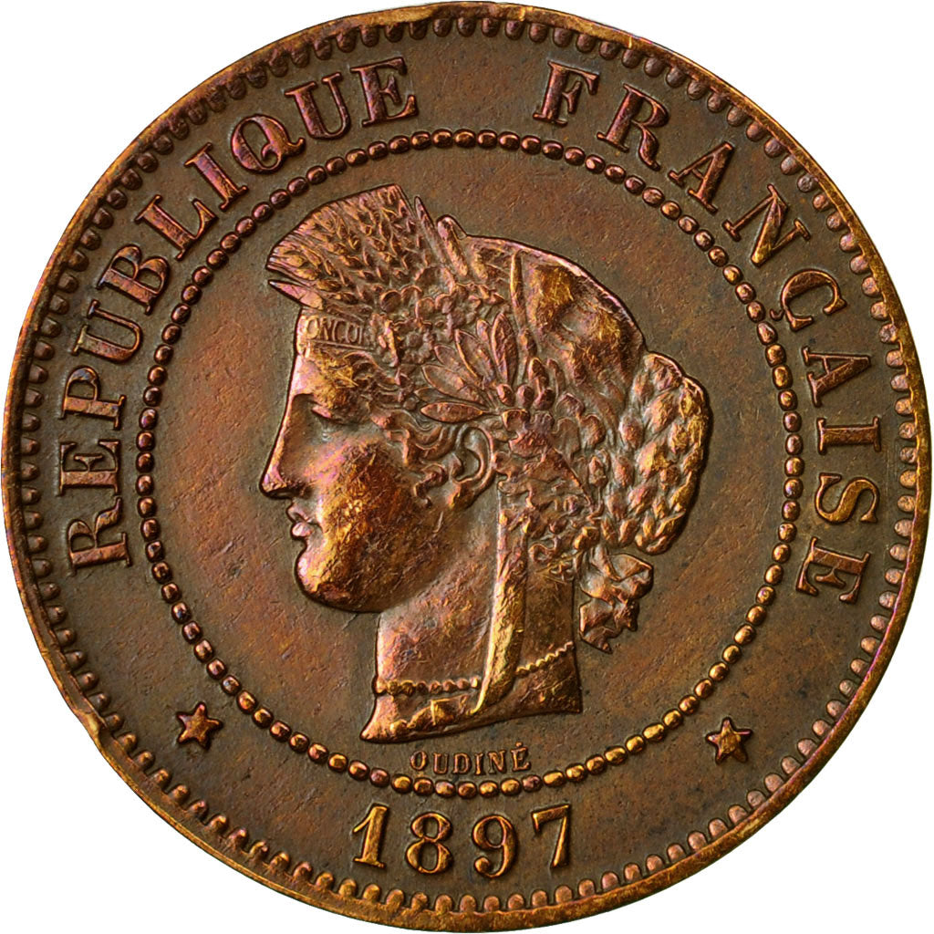 Monnaie, France, Cérès, 5 Centimes, 1897, Paris, TTB, Bronze, KM:821.1, Le