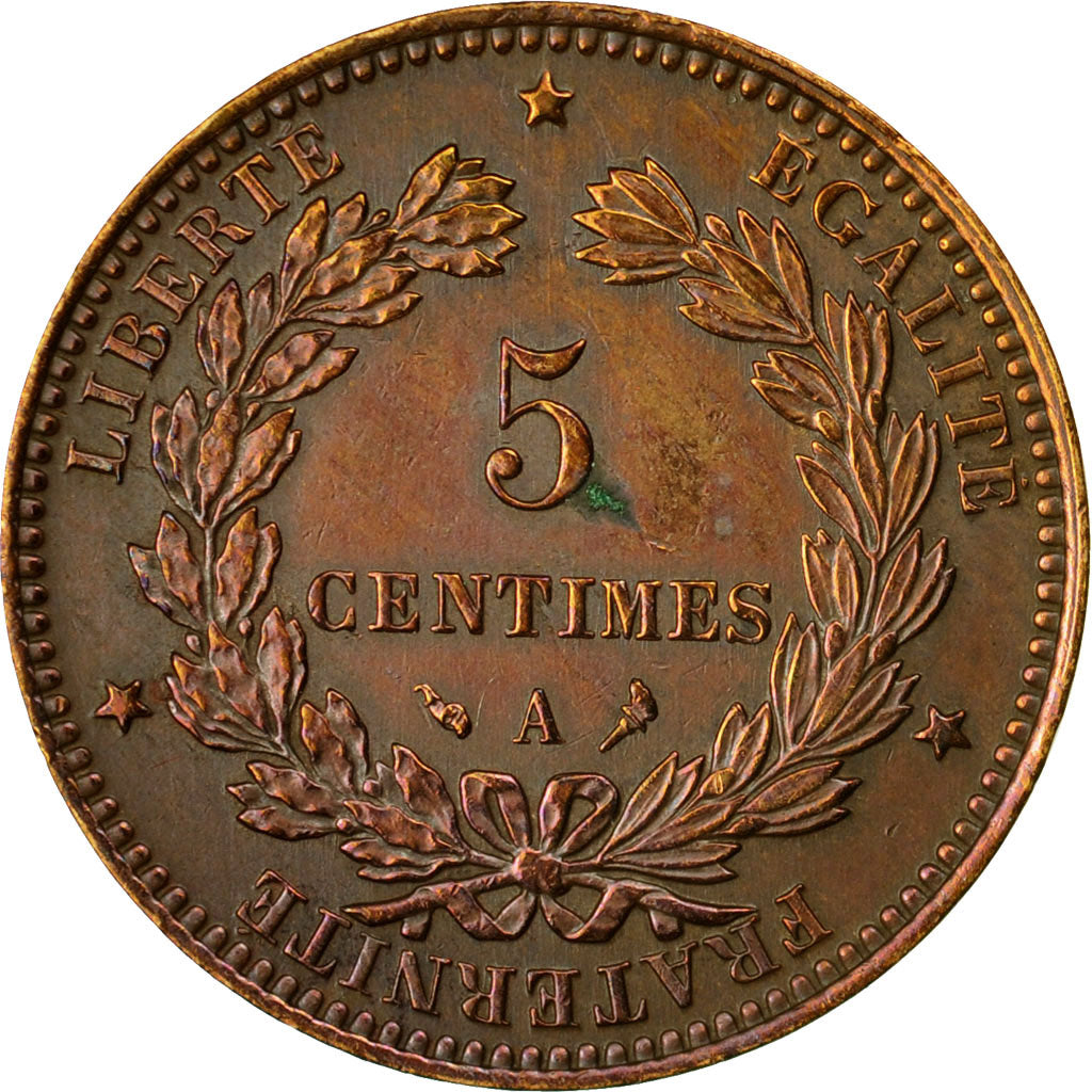 Monnaie, France, Cérès, 5 Centimes, 1897, Paris, TTB, Bronze, KM:821.1, Le
