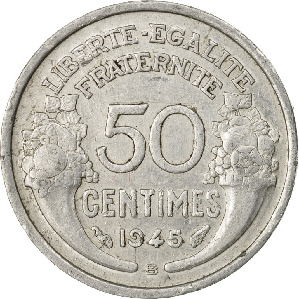 Coin, France, Morlon, 50 Centimes, 1945, Beaumont - Le Roger, EF(40-45)