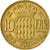 Moneda, Mónaco, Rainier III, 10 Francs, 1950, BC+, Aluminio - bronce, KM:130