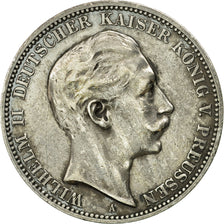 Coin, German States, PRUSSIA, Wilhelm II, 3 Mark, 1911, Berlin, EF(40-45)