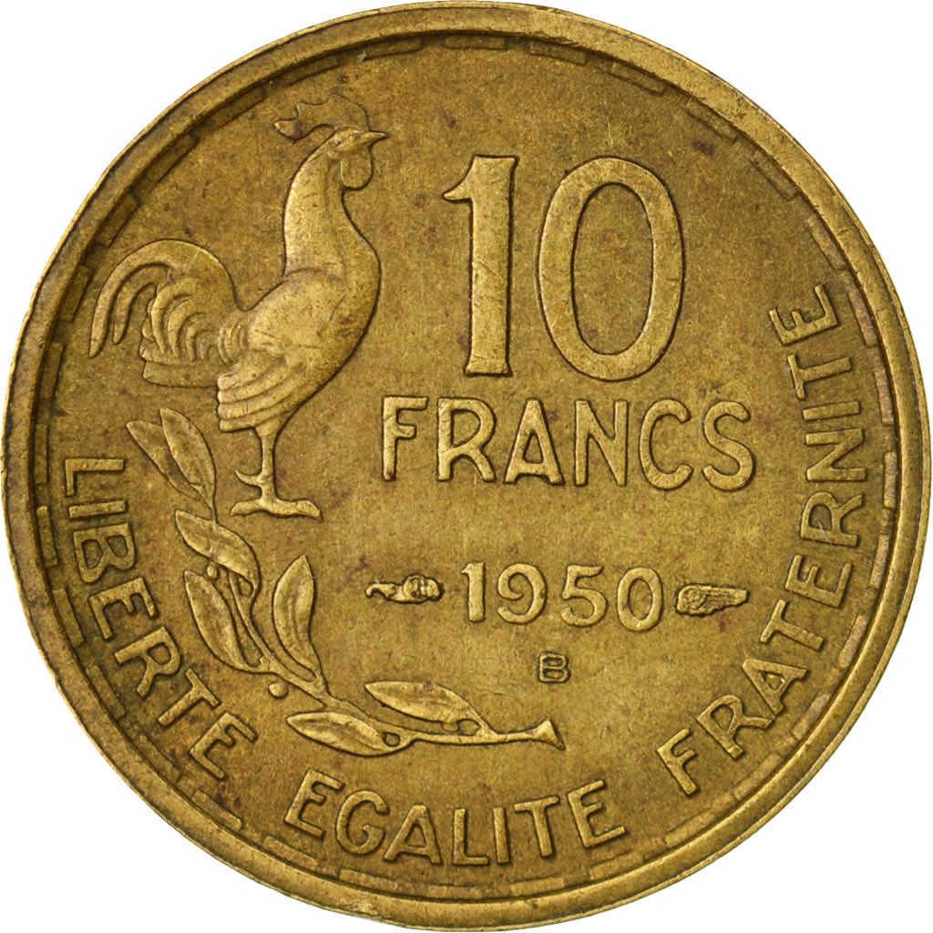 Coin, France, Guiraud, 10 Francs, 1950, Beaumont - Le Roger, VF(30-35)
