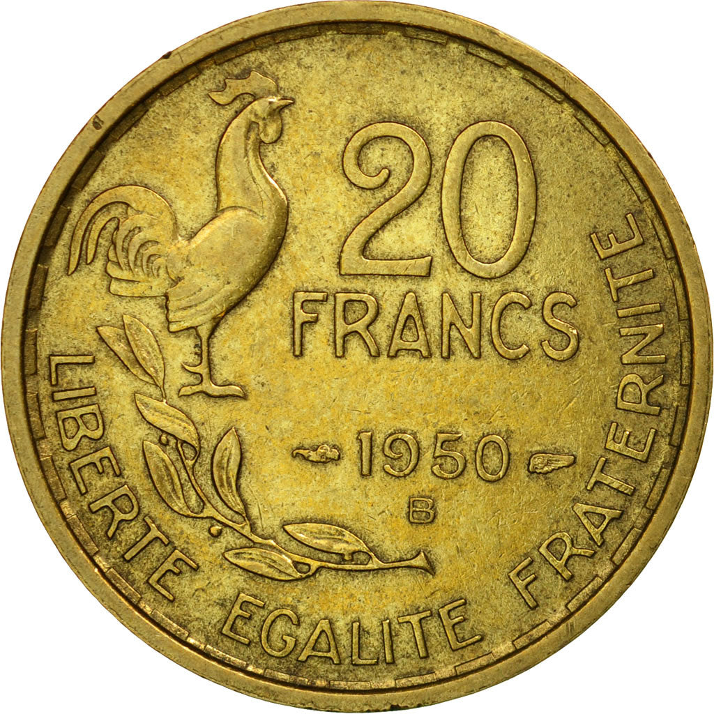 Monnaie, France, Guiraud, 20 Francs, 1950, Beaumont - Le Roger, TB+
